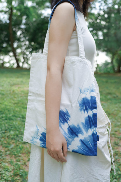 Tie Dye Shoulder Bag, Handbag with Natural Plant Tie Dye Pattern