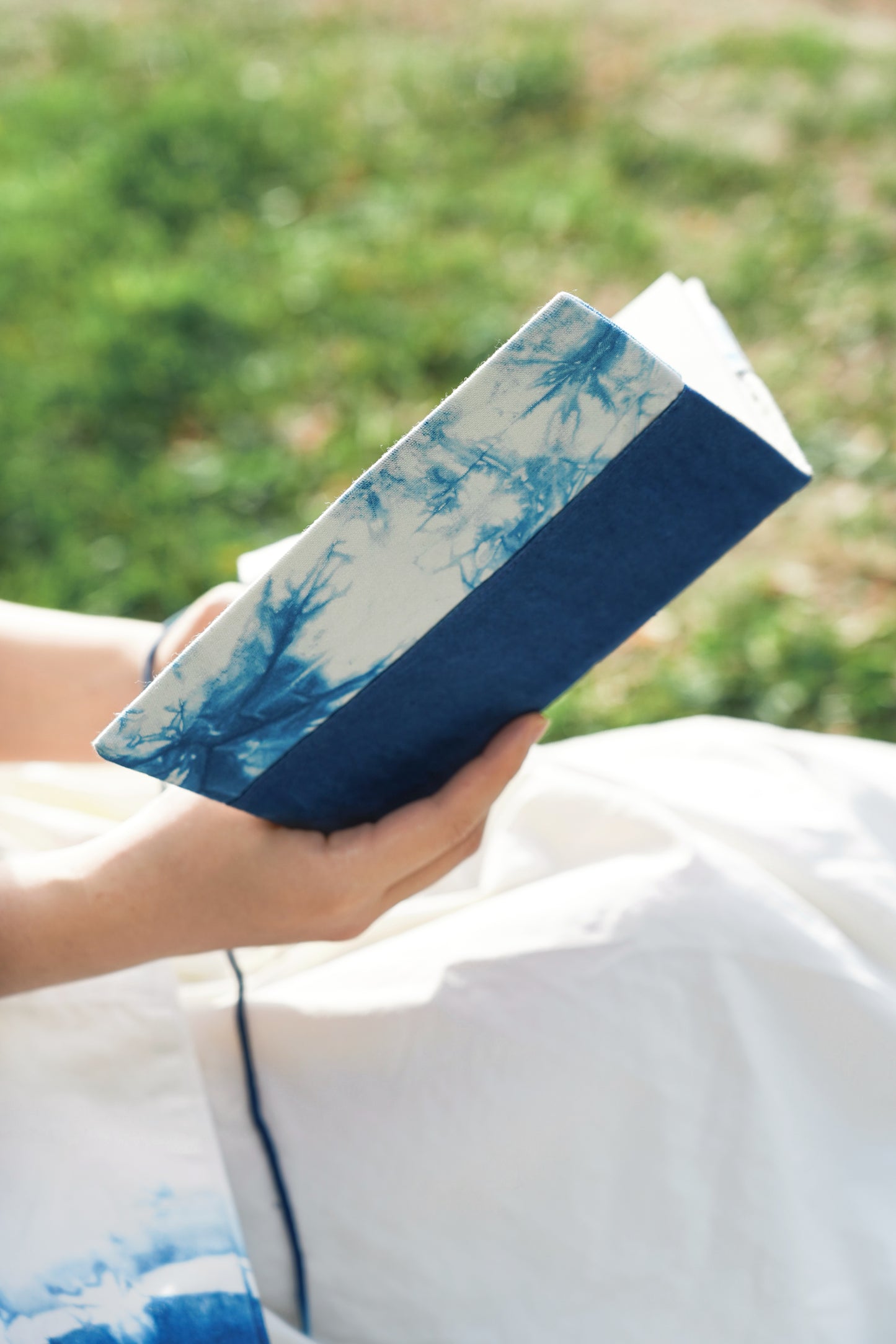 Natural Plant Tie Dye Notebook with Strap, Journals with Tie Dye Cover, Unique Office/ Back-to-School Gift