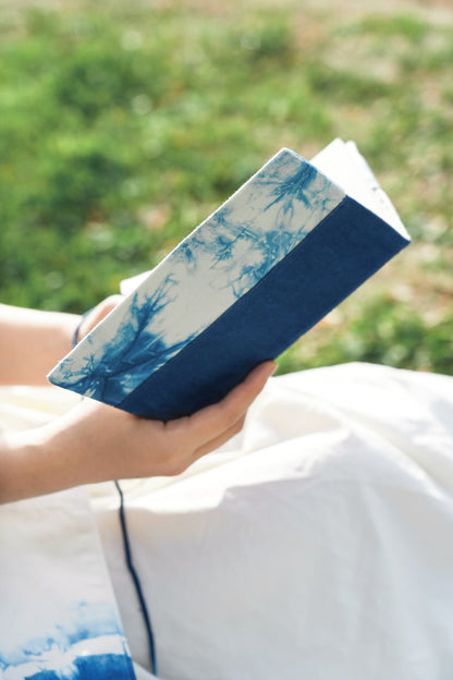Natural Plant Tie Dye Notebook with Strap, Journals with Tie Dye Cover, Unique Office/ Back-to-School Gift