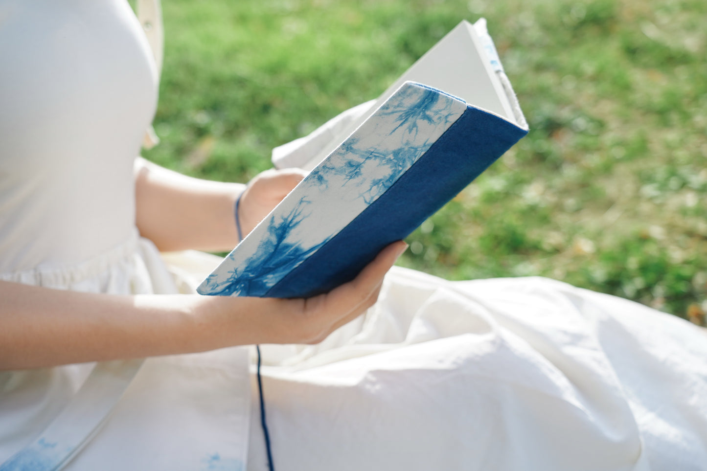 Natural Plant Tie Dye Notebook with Strap, Journals with Tie Dye Cover, Unique Office/ Back-to-School Gift