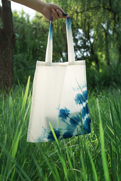 Tie Dye Shoulder Bag, Handbag with Natural Plant Tie Dye Pattern