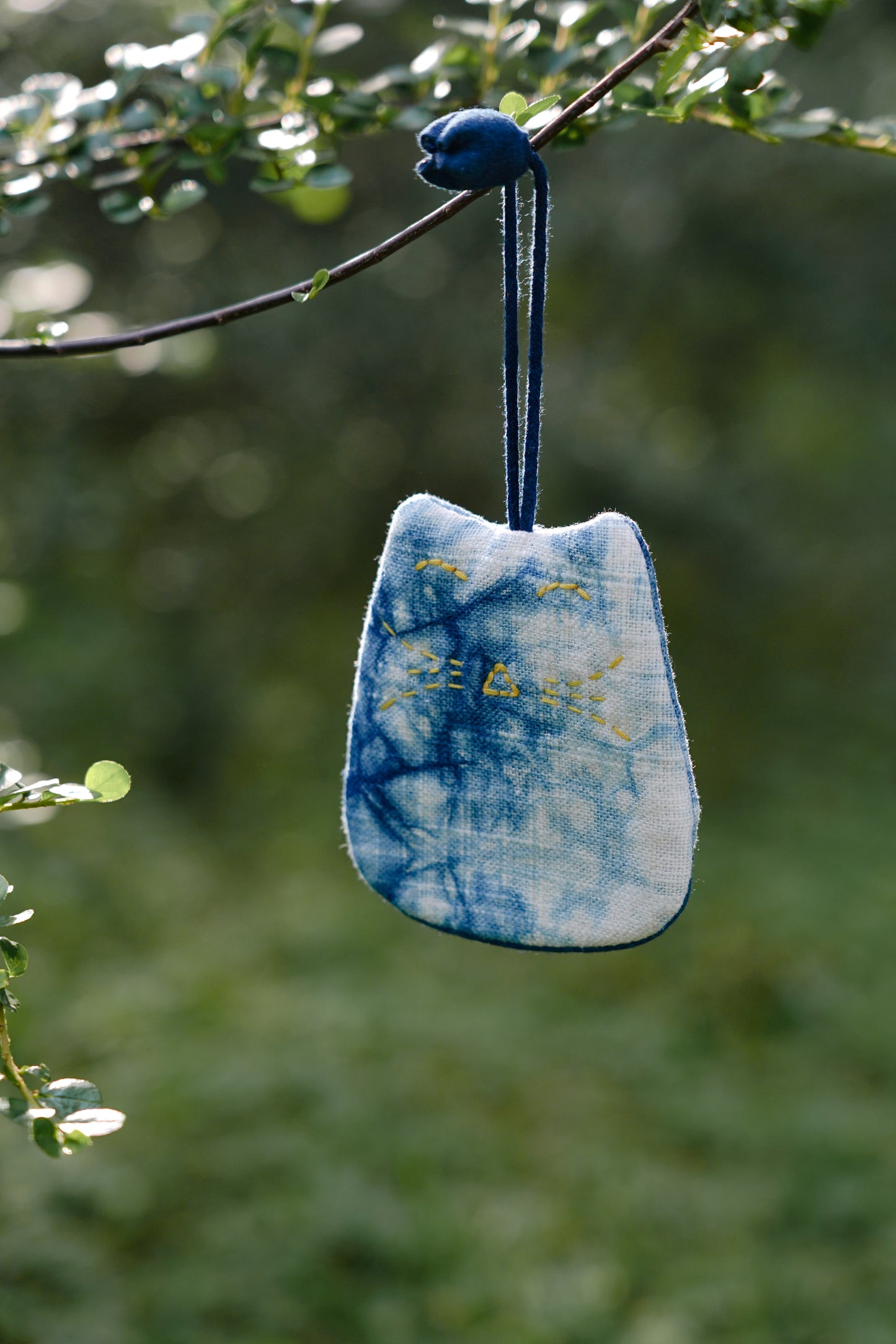 Handmade Tie Dye Kitty Keychain Case, Cotton Keychain Cover, Decorative Keychain, Cute Keychain for Kids