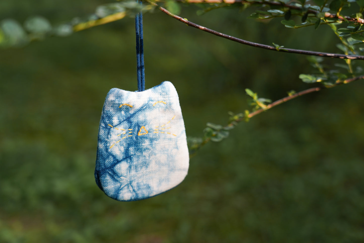 Handmade Tie Dye Kitty Keychain Case, Cotton Keychain Cover, Decorative Keychain, Cute Keychain for Kids