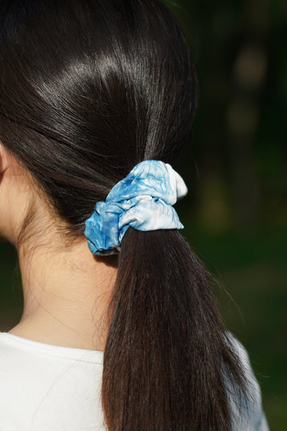 Hand-stitched Tie Dye Scrunchies, Cotton Hair band