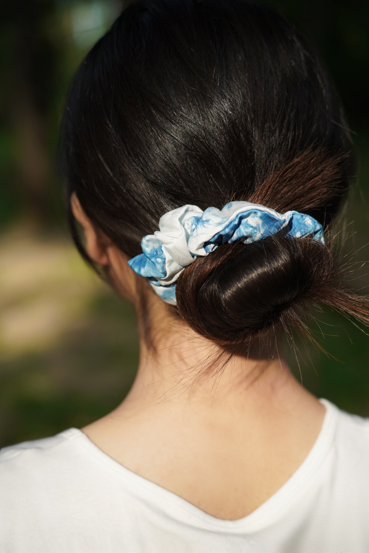 Hand-stitched Tie Dye Scrunchies, Cotton Hair band