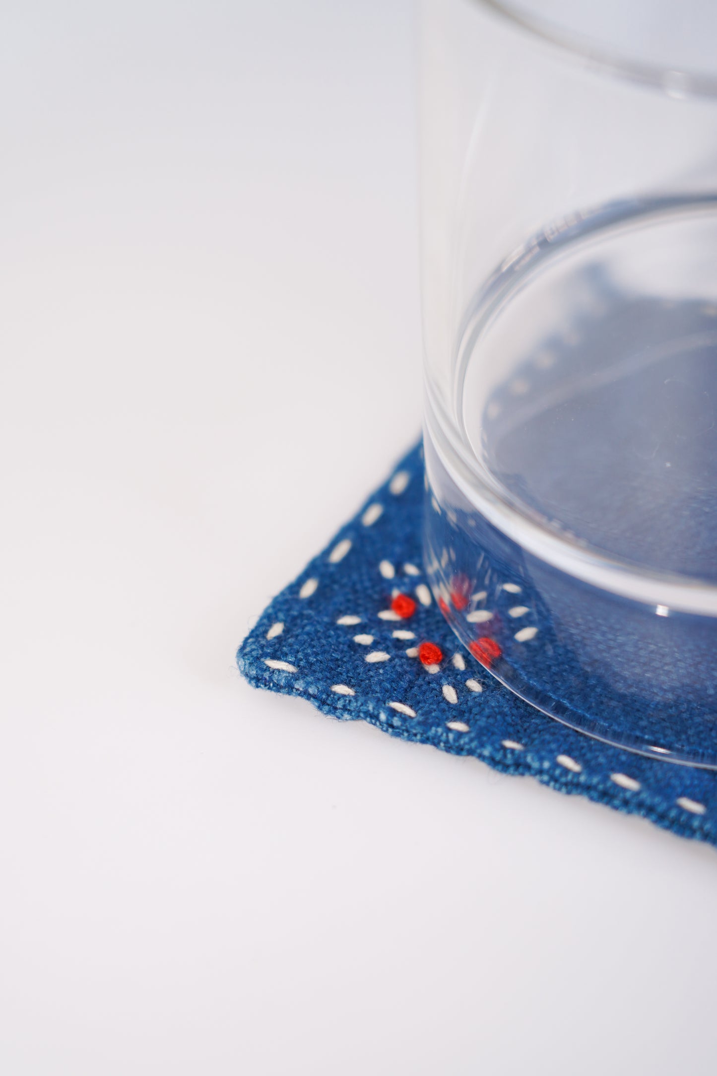 Natural Plant Tie Dye Cotton Coasters with Floral Pattern
