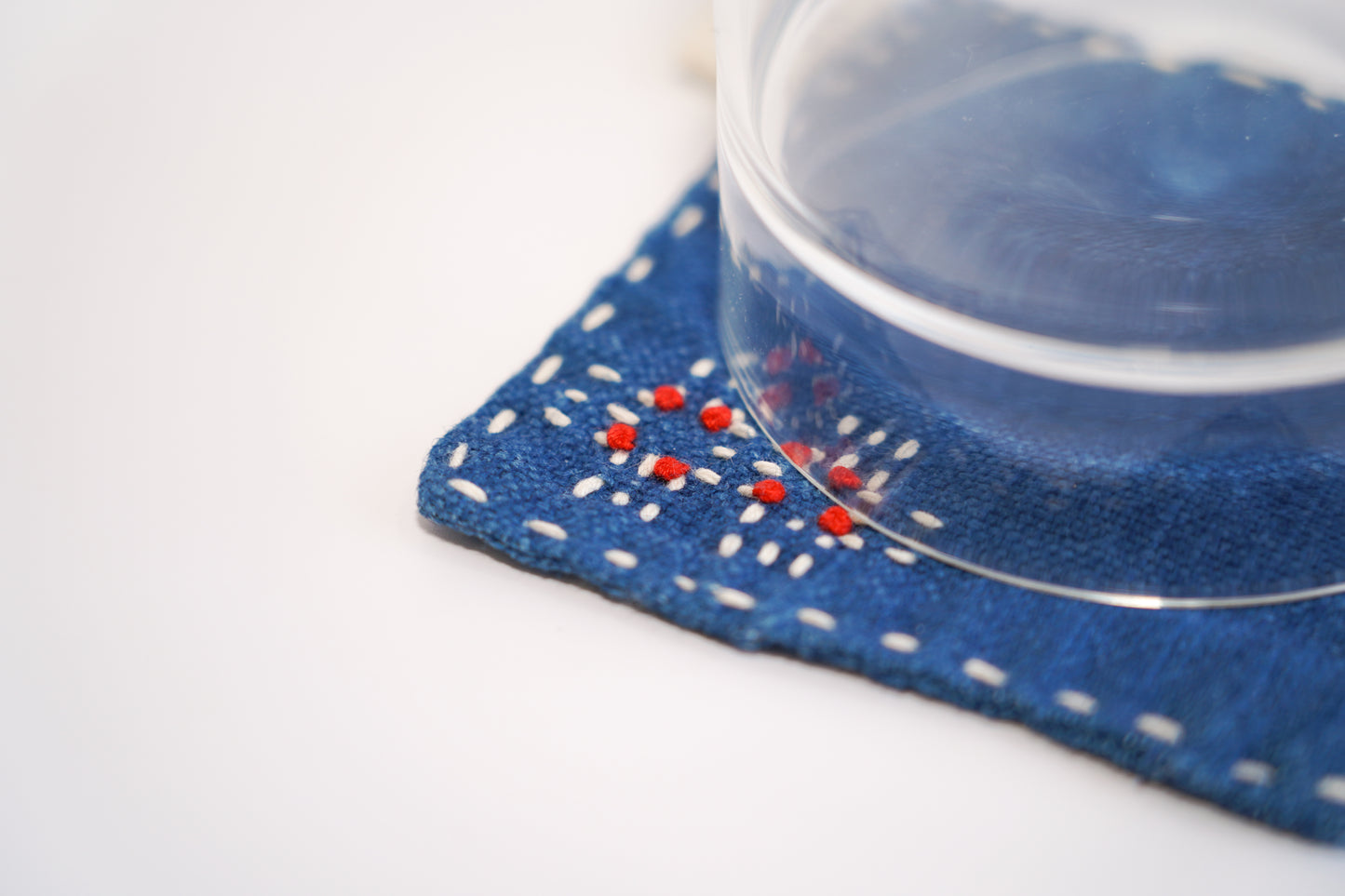 Natural Plant Tie Dye Cotton Coasters with Floral Pattern