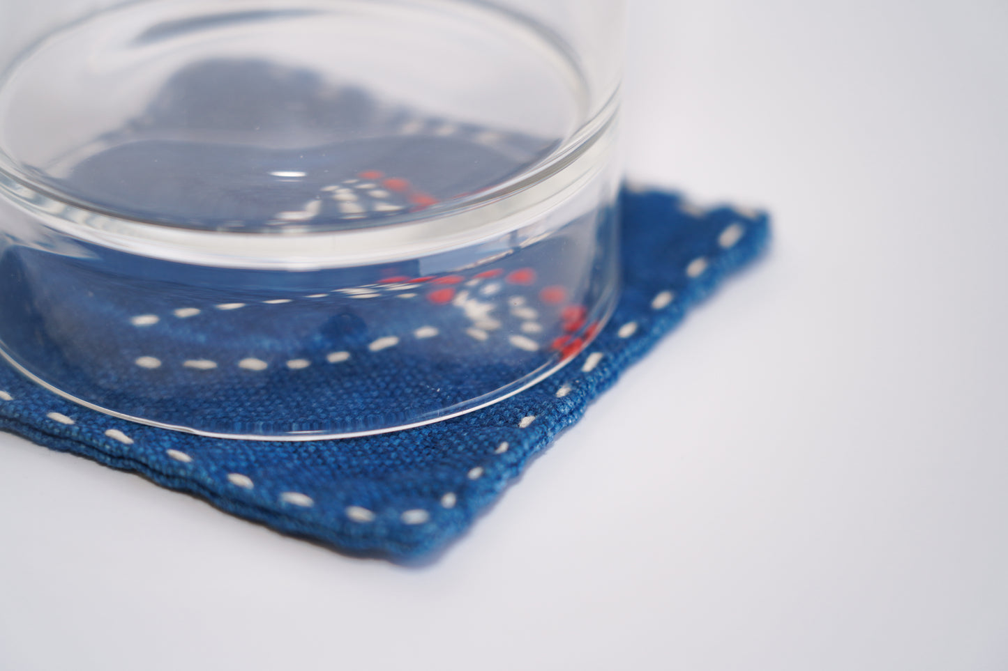 Natural Plant Tie Dye Cotton Coasters with Floral Pattern