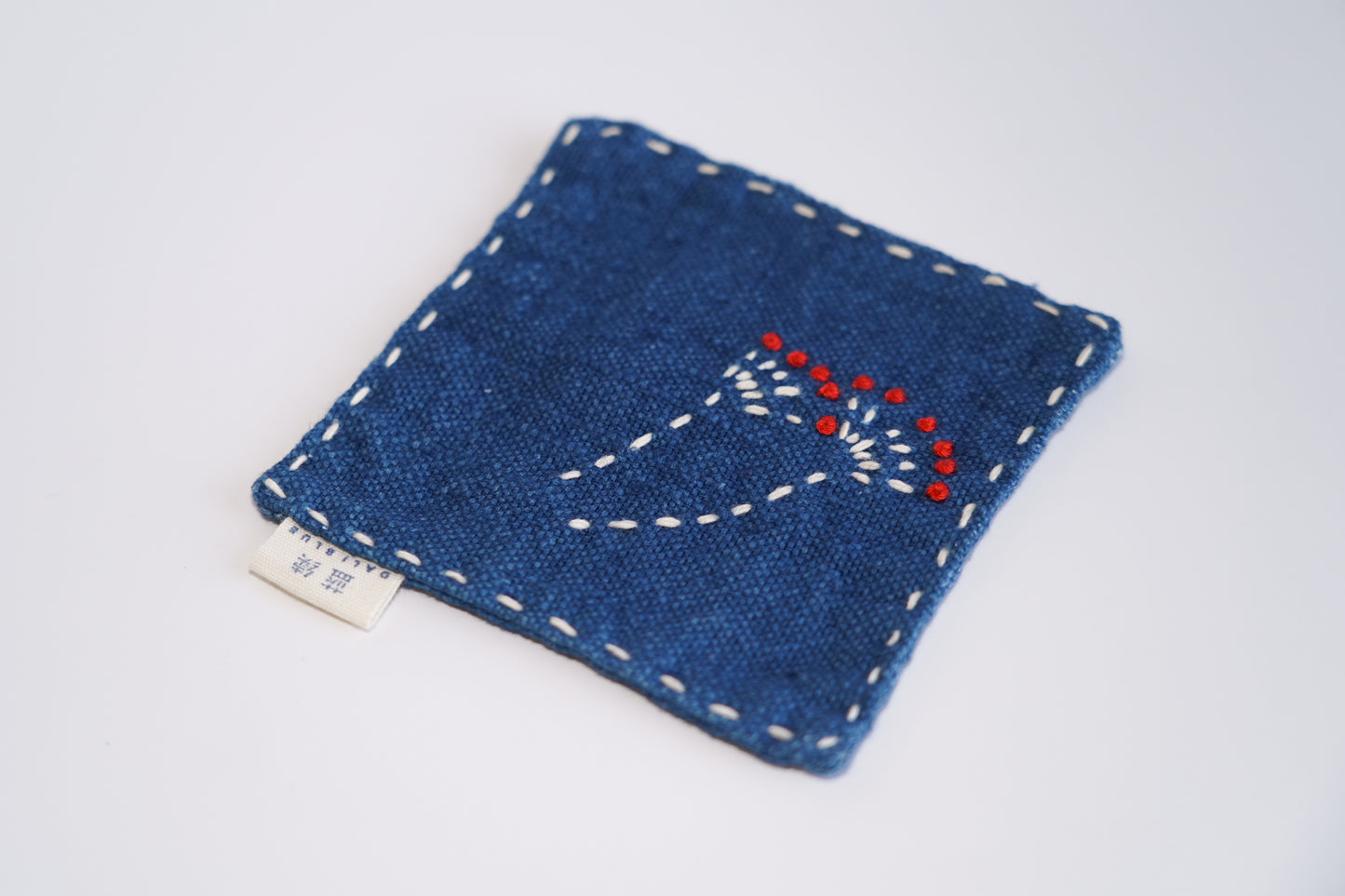 Natural Plant Tie Dye Cotton Coasters with Floral Pattern