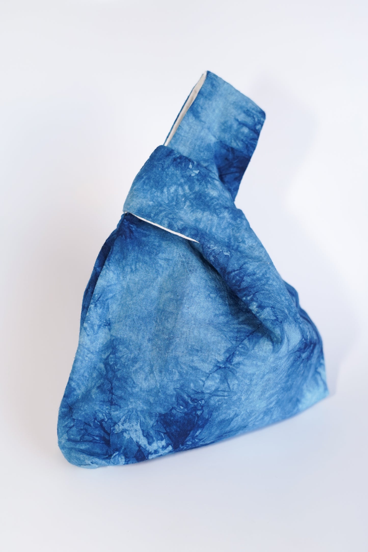 Tie Dye Cotton Knot Bag, Handbag with Natural Plant Tie Dye Pattern