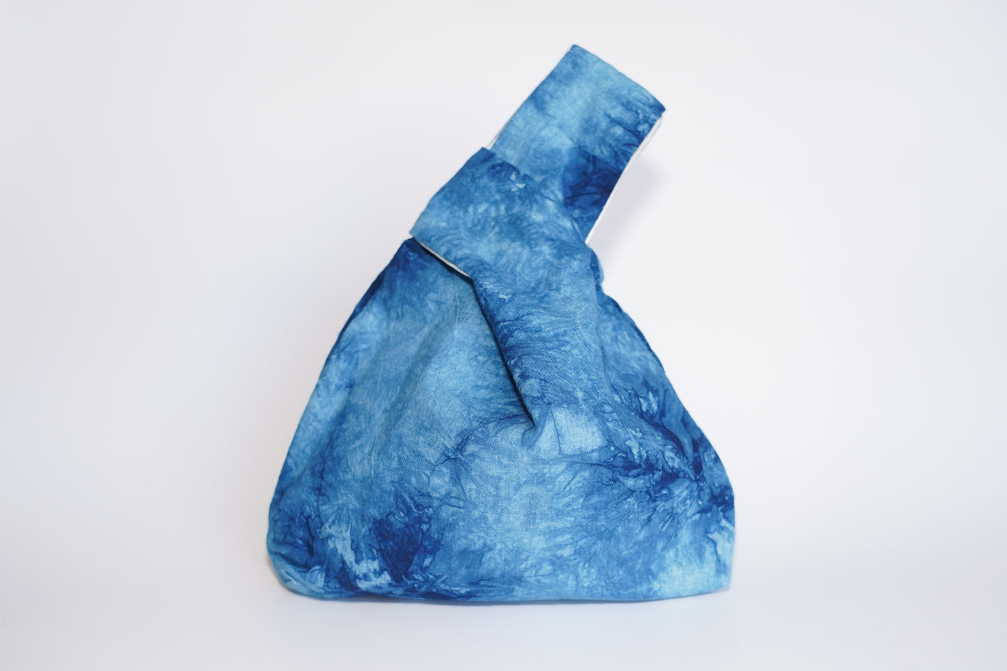 Tie Dye Cotton Knot Bag, Handbag with Natural Plant Tie Dye Pattern