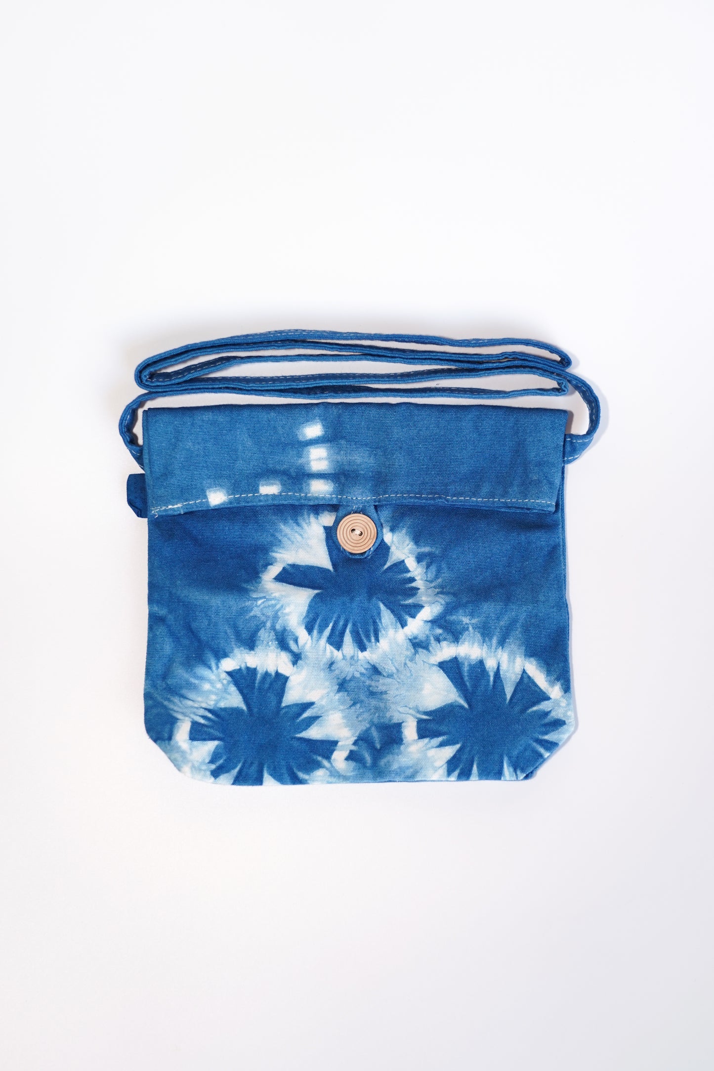 Natural Plant Dyed Cotton Crossbody Bag, Unique Pattern Shoulder Bag