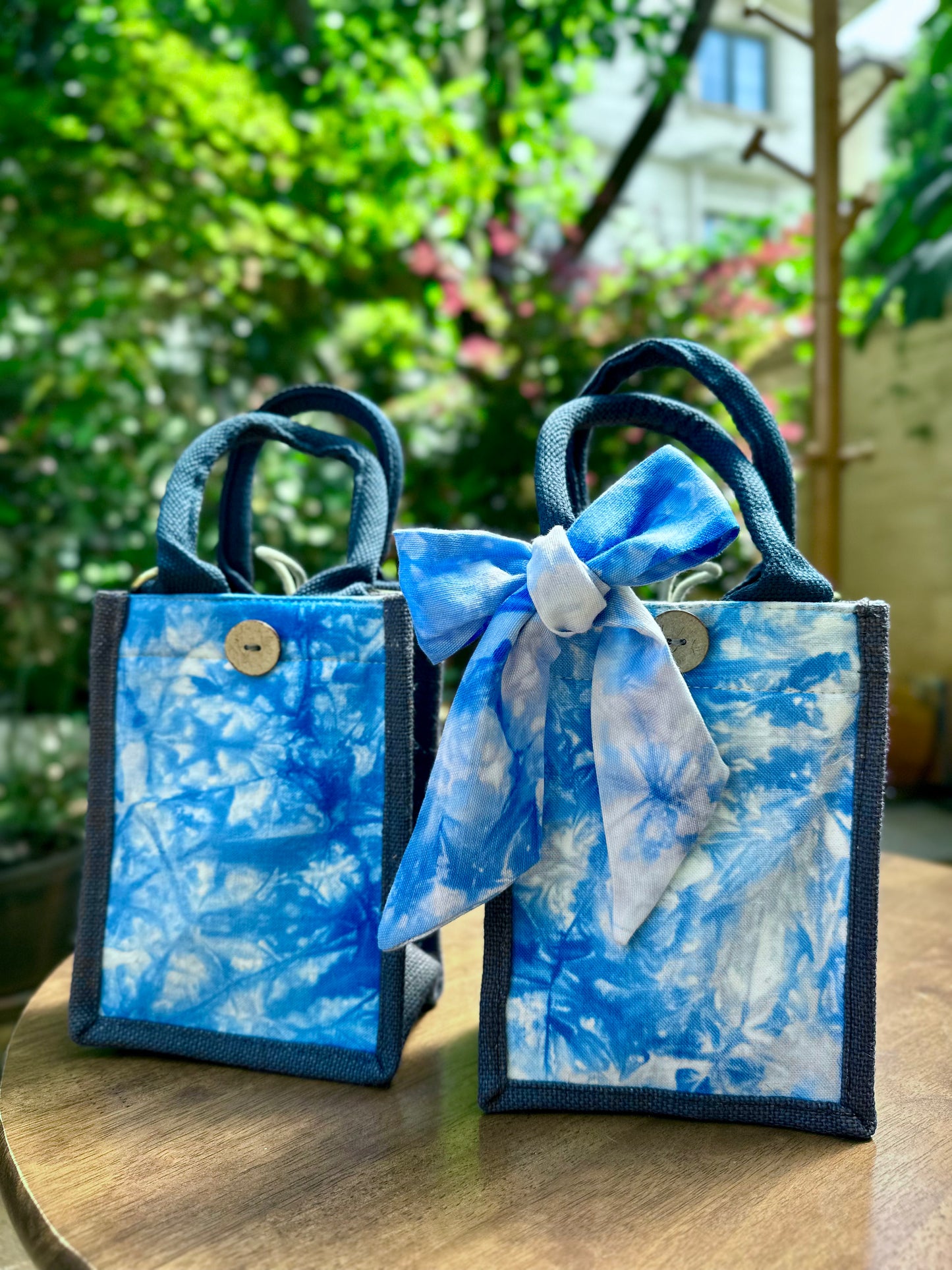 Tie Dye Linen Handbag with Buckle Closure, Crossbody Bag for Women, Shoulder Bag