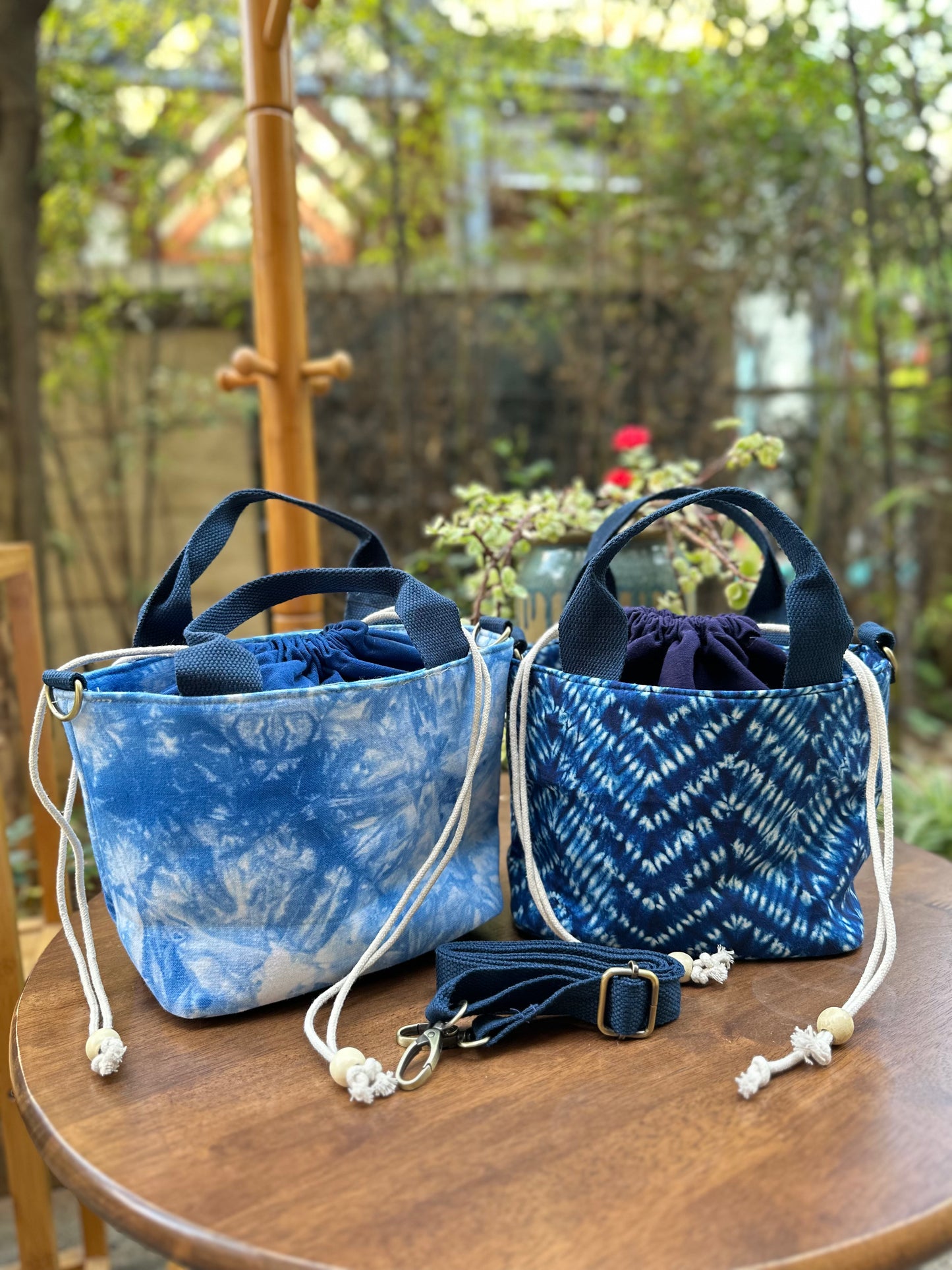 Tie Dye Linen Straw Bag, Top Handle Bag, Crossbody Bag