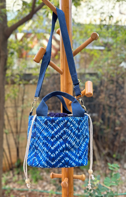 Tie Dye Linen Straw Bag, Top Handle Bag, Crossbody Bag