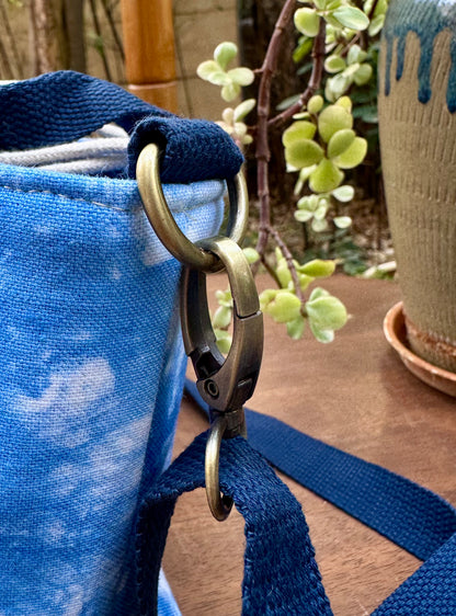 Tie Dye Linen Straw Bag, Top Handle Bag, Crossbody Bag