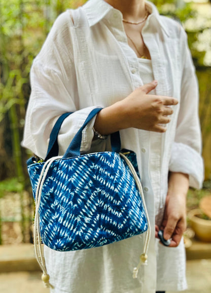 Tie Dye Linen Straw Bag, Top Handle Bag, Crossbody Bag
