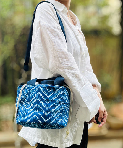 Tie Dye Linen Straw Bag, Top Handle Bag, Crossbody Bag