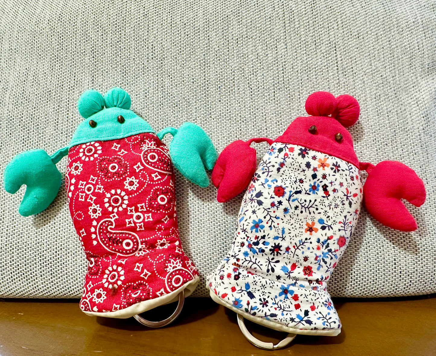 [Pre-Order] 50 pcs Handmade Lobster Keychain Case, Cotton Keychain Cover, Decorative Keychain Holder