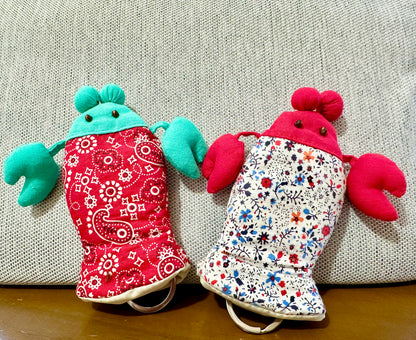 [Pre-Order] 50 pcs Handmade Lobster Keychain Case, Cotton Keychain Cover, Decorative Keychain Holder