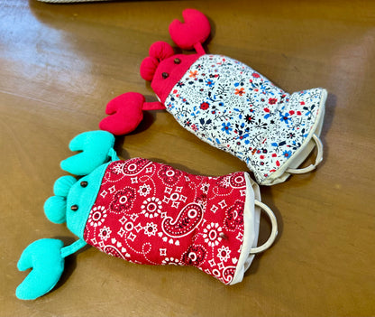 [Pre-Order] 50 pcs Handmade Lobster Keychain Case, Cotton Keychain Cover, Decorative Keychain Holder