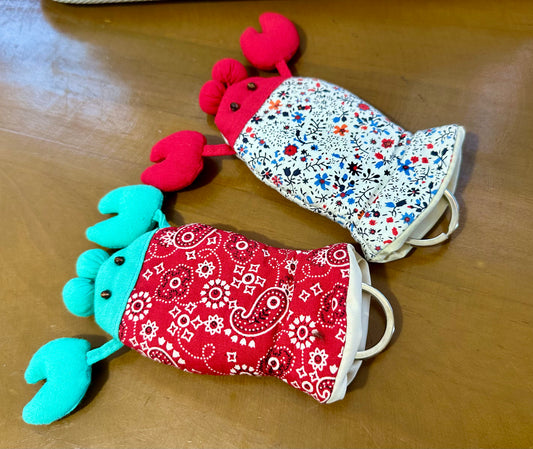 [Pre-Order] 50 pcs Handmade Lobster Keychain Case, Cotton Keychain Cover, Decorative Keychain Holder
