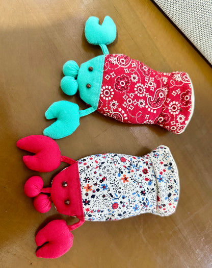 [Pre-Order] 50 pcs Handmade Lobster Keychain Case, Cotton Keychain Cover, Decorative Keychain Holder