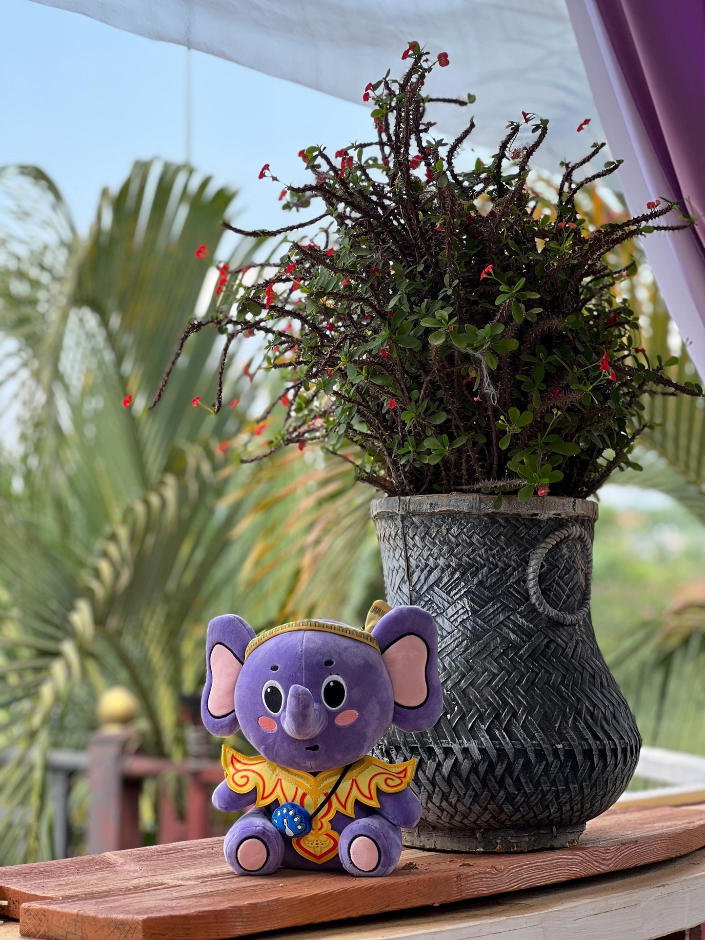 Handmade Royal Elephant Plushies with Ethnic Characteristics, Elephant Plushie Toy, Unique Stuffed Elephant Dolls