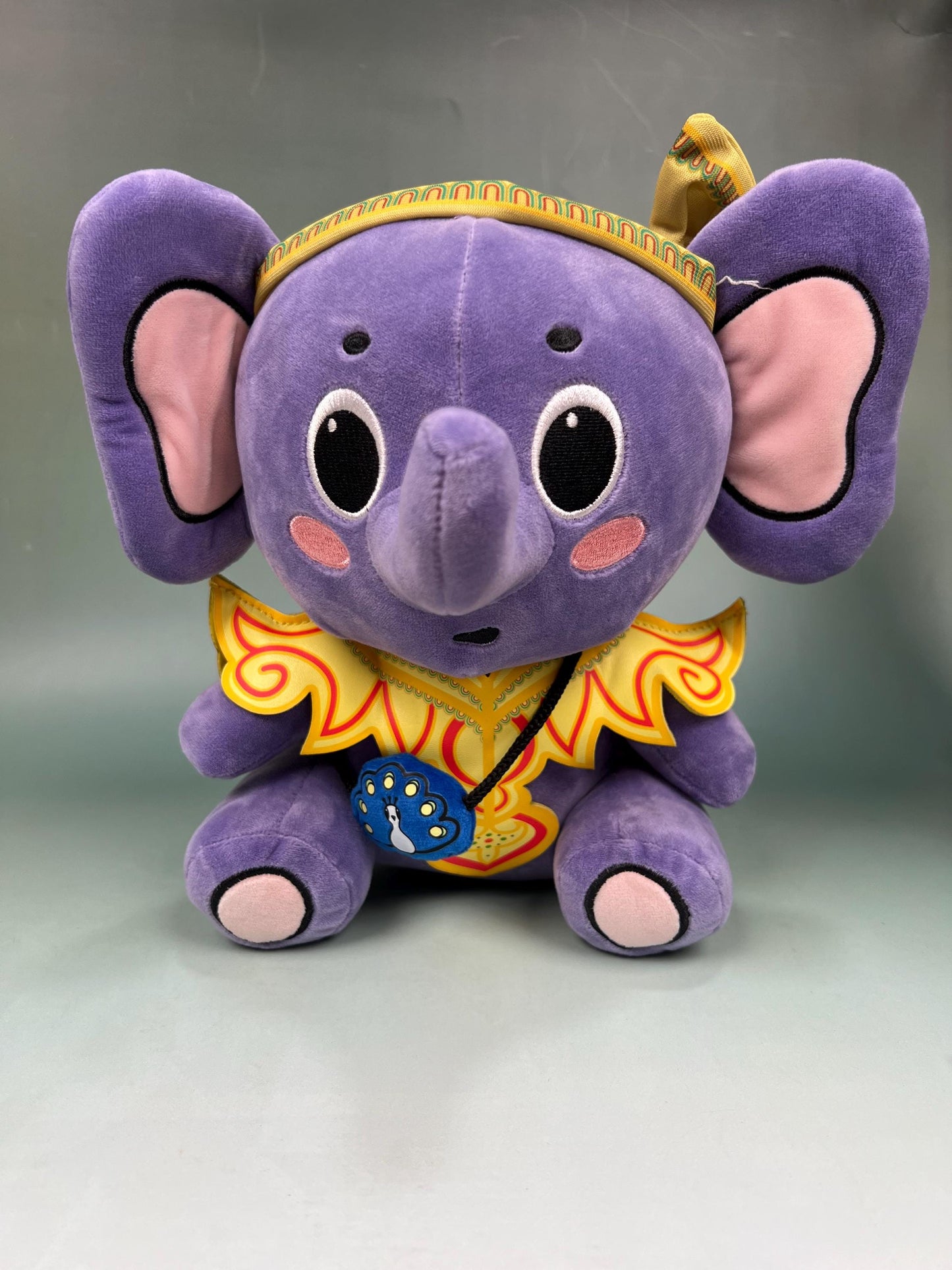 Handmade Royal Elephant Plushies with Ethnic Characteristics, Elephant Plushie Toy, Unique Stuffed Elephant Dolls