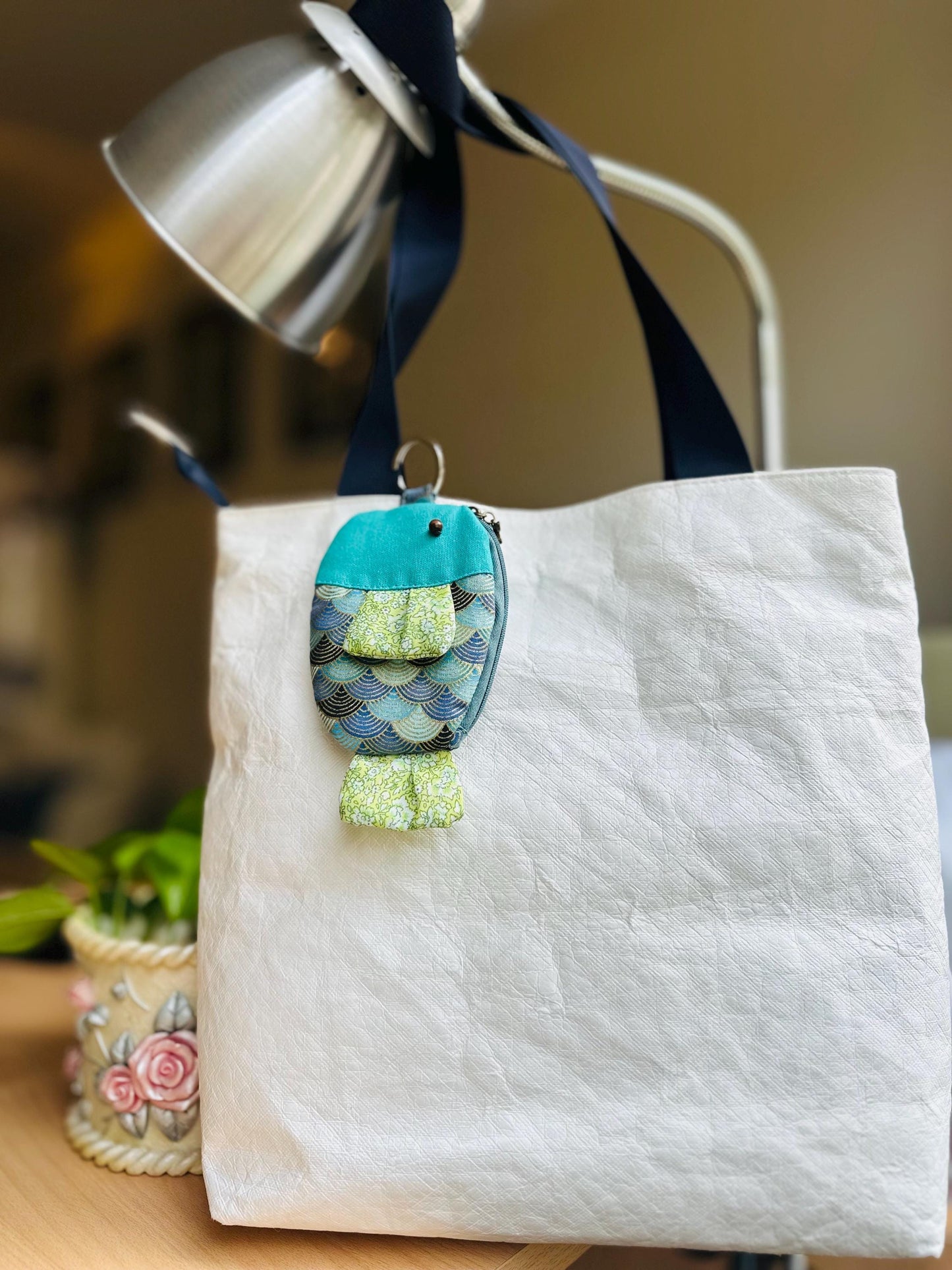 Handmade Fish Coin Pocket Keychain, Coin Holder Keychain, Keychain Pouch, Coin Purse
