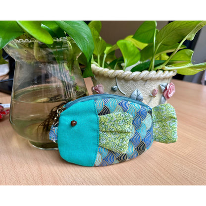 Handmade Fish Coin Pocket Keychain, Coin Holder Keychain, Keychain Pouch, Coin Purse
