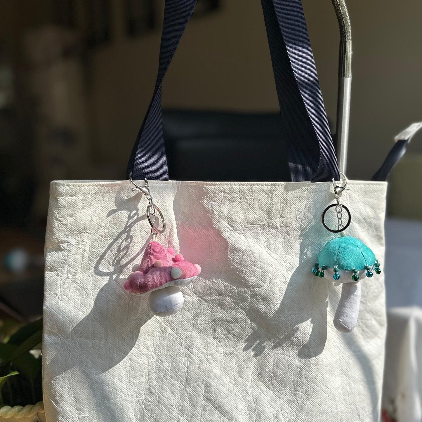 Handmade Mushroom Keychain, Plushie Keychain, Decorative Keychain, Cute Keychain for Kids, Cute Gift for Her