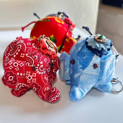 Handmade Happy Elephant Keychain, Plushie Keychain, Decorative Keychain, Cute Keychain for Kids, Cute Gift for Her