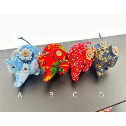 Handmade Happy Elephant Keychain, Plushie Keychain, Decorative Keychain, Cute Keychain for Kids, Cute Gift for Her