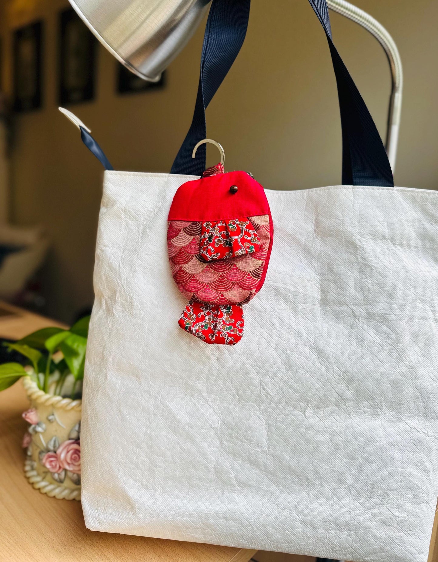 Handmade Fish Coin Pocket Keychain, Coin Holder Keychain, Keychain Pouch, Coin Purse