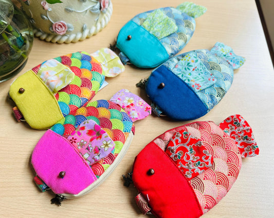 Handmade Fish Coin Pocket Keychain, Coin Holder Keychain, Keychain Pouch, Coin Purse