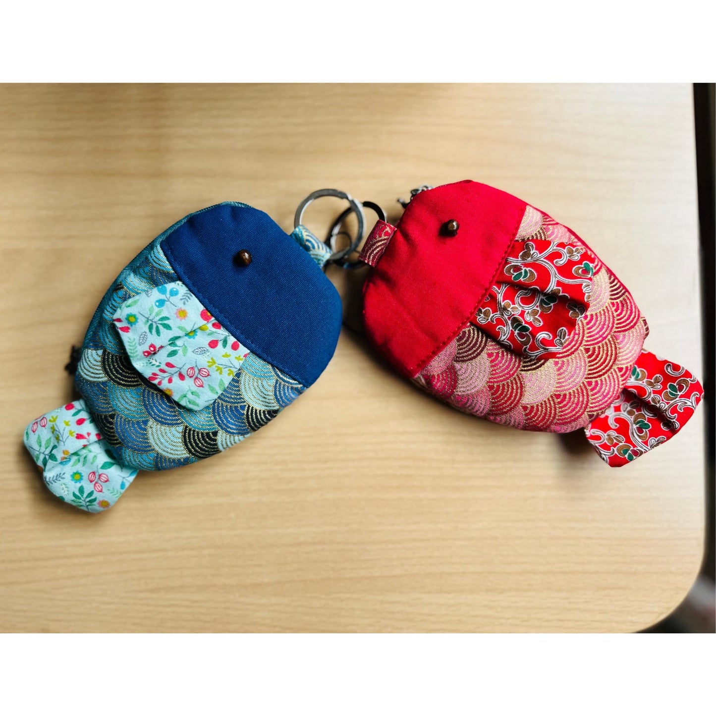 Handmade Fish Coin Pocket Keychain, Coin Holder Keychain, Keychain Pouch, Coin Purse