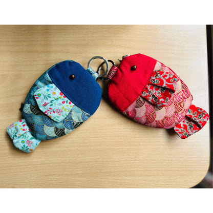 Handmade Fish Coin Pocket Keychain, Coin Holder Keychain, Keychain Pouch, Coin Purse