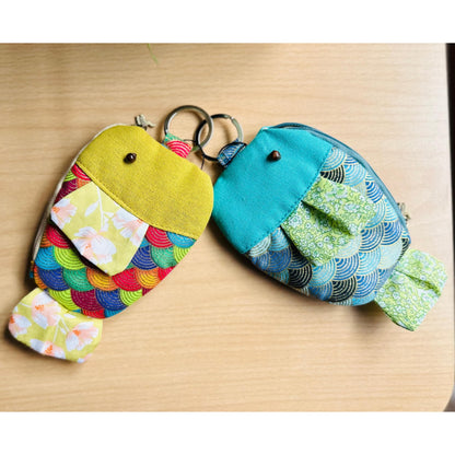 Handmade Fish Coin Pocket Keychain, Coin Holder Keychain, Keychain Pouch, Coin Purse