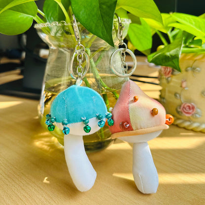 Handmade Mushroom Keychain, Plushie Keychain, Decorative Keychain, Cute Keychain for Kids, Cute Gift for Her