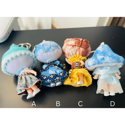 Handmade Mushroom Lady Keychain, Plushie Keychain, Decorative Keychain, Cute Keychain for Kids, Cute Gift for Her