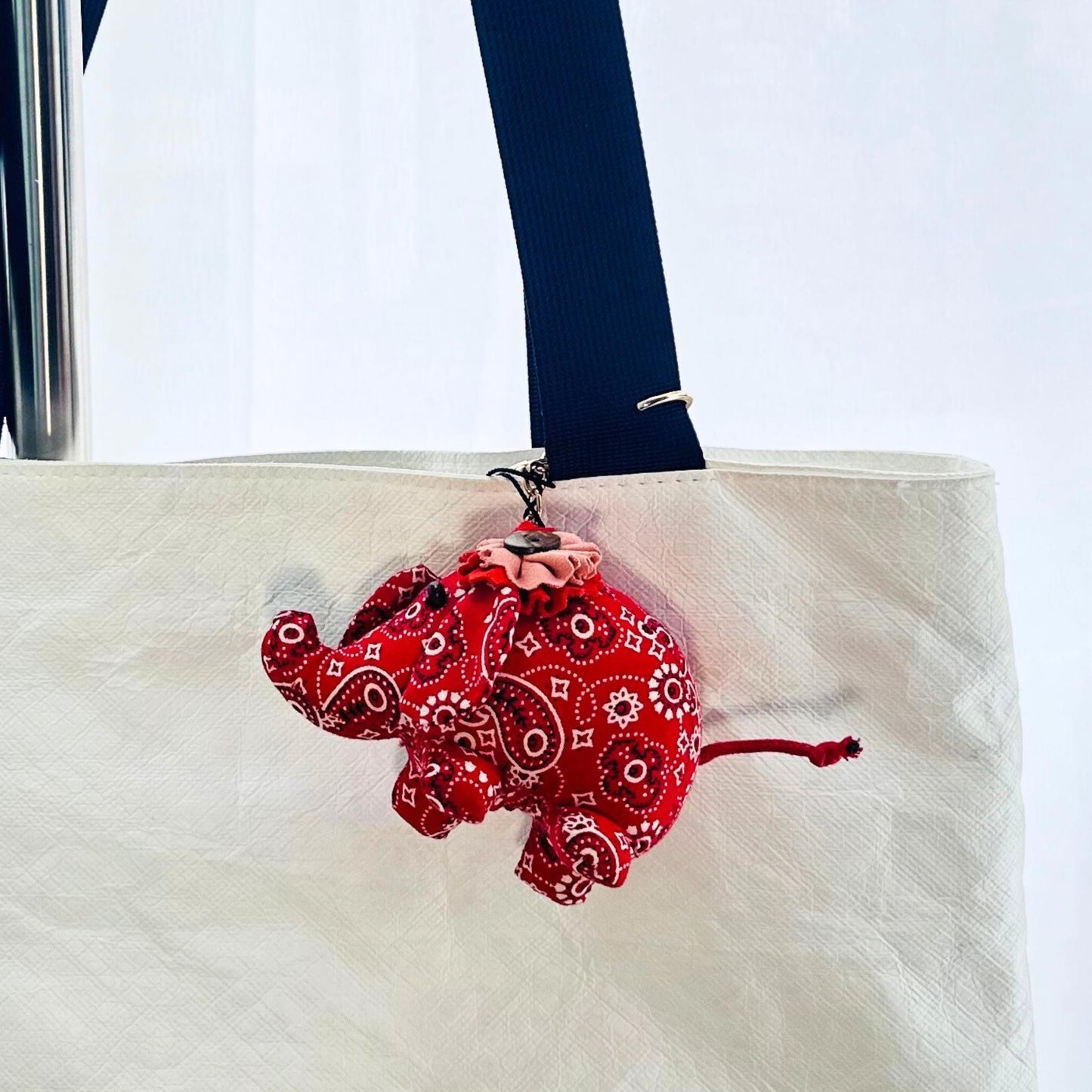 Handmade Happy Elephant Keychain, Plushie Keychain, Decorative Keychain, Cute Keychain for Kids, Cute Gift for Her