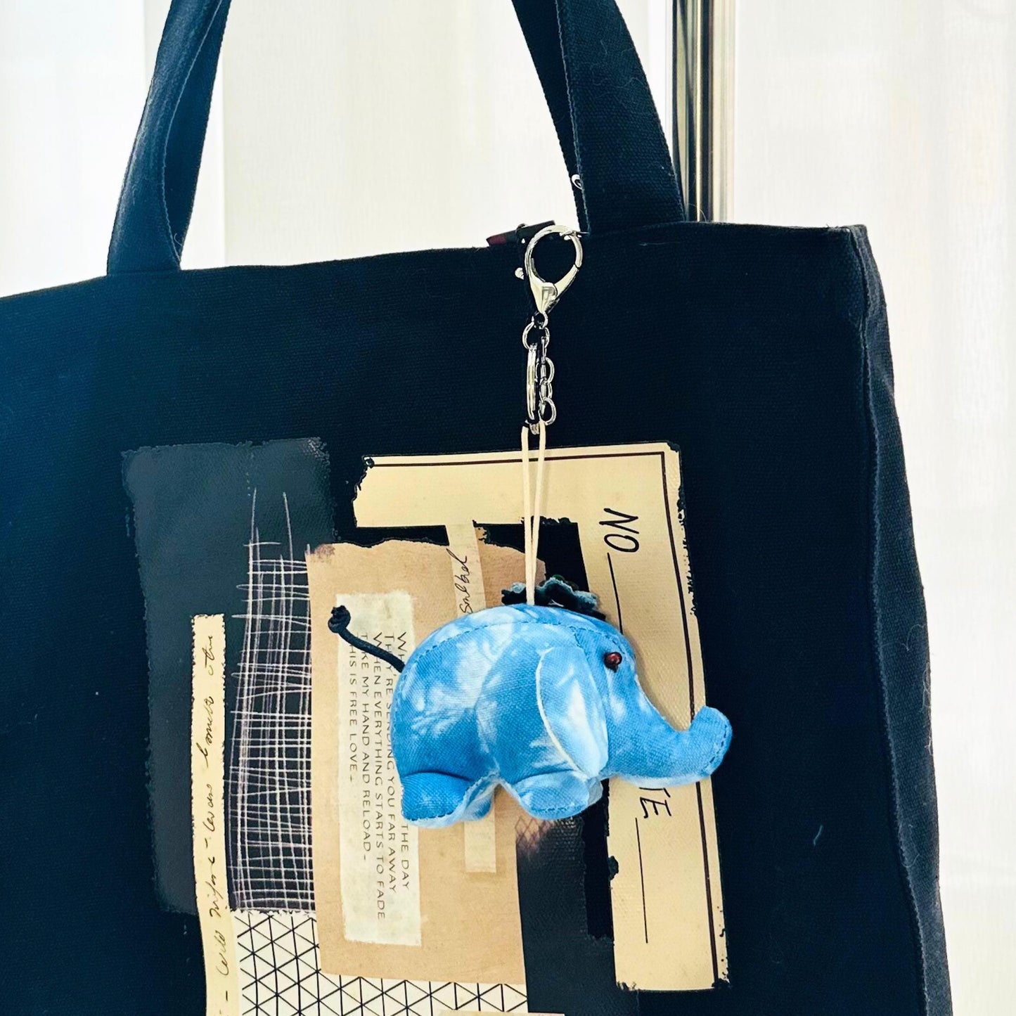 Handmade Happy Elephant Keychain, Plushie Keychain, Decorative Keychain, Cute Keychain for Kids, Cute Gift for Her