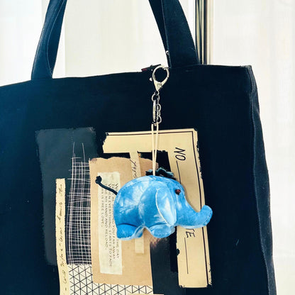 Handmade Happy Elephant Keychain, Plushie Keychain, Decorative Keychain, Cute Keychain for Kids, Cute Gift for Her