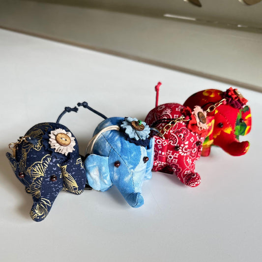 Handmade Happy Elephant Keychain, Plushie Keychain, Decorative Keychain, Cute Keychain for Kids, Cute Gift for Her
