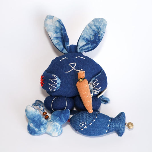 Hand-stitched Tie Dye Ornaments, Animal Plushie Car Interior Decor, Bunny Keychain Decorative Keychain, Fish Ornament, Butterfly Ornament