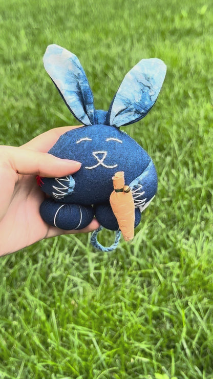 Hand-stitched Tie Dye Ornaments, Animal Plushie Car Interior Decor, Bunny Keychain Decorative Keychain, Fish Ornament, Butterfly Ornament